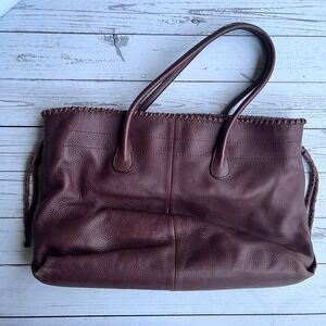 Banana Republic Vintage Y2K Boho Brown Leather Coastal Cowgirl Hobo Bag Purse